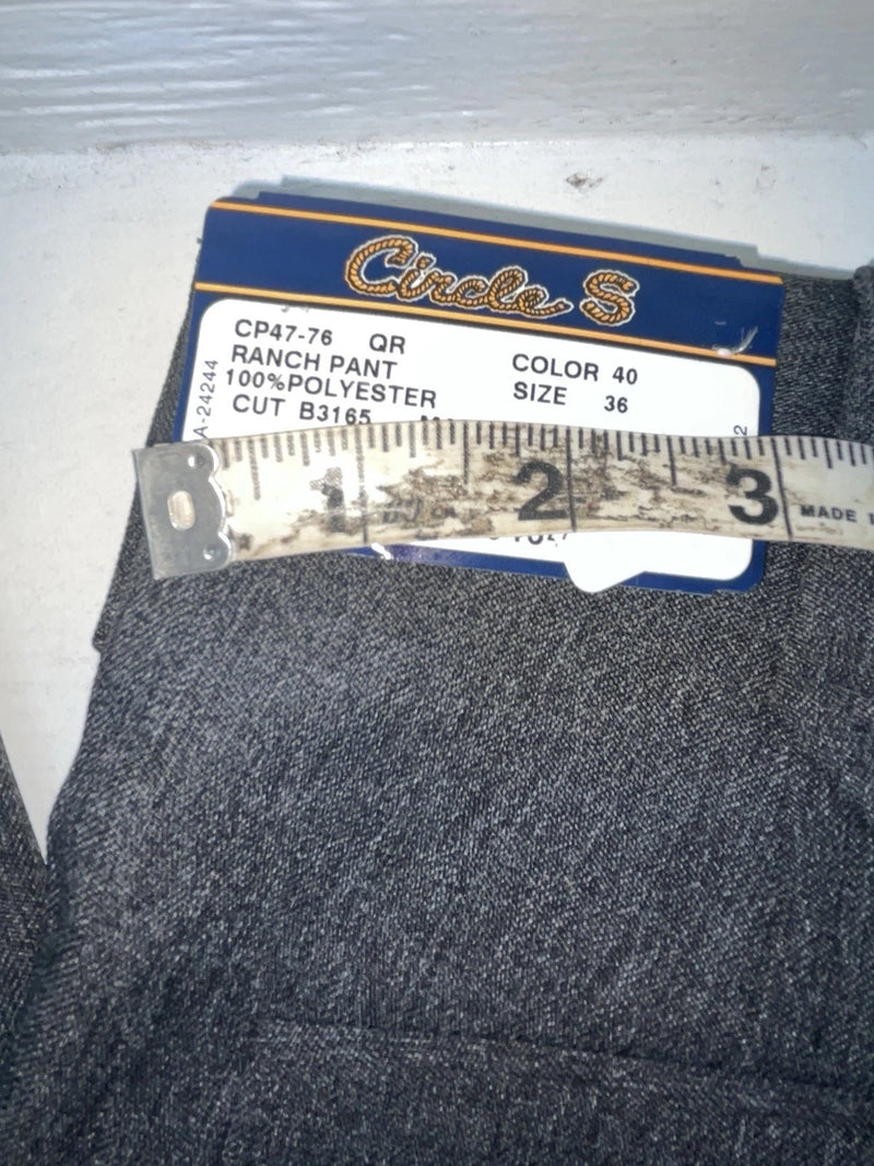 New Vintage Gray Circle S Polyester Pants #CP4776 SS-23