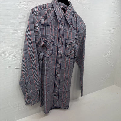 New Men’s Champion Western Multiple long sleeve pearl snap 15 X 34 Medium B-58