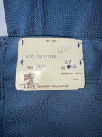 New Vintage Blue Miller Polyester Pants #2624 SS-39