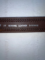 New Brown Genuine Leather Nocona Tooled And Weaved 28” Belt #2420002 NN-26