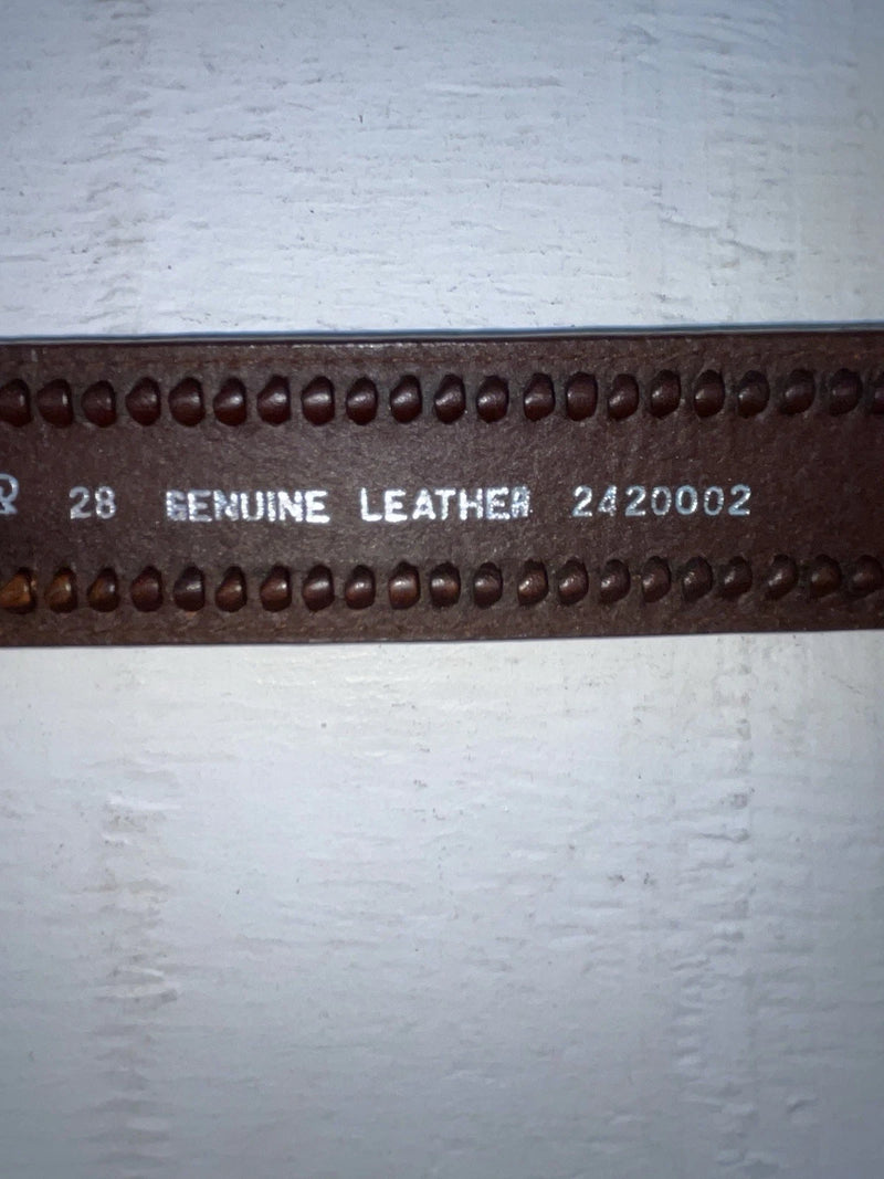 New Brown Genuine Leather Nocona Tooled And Weaved 28” Belt #2420002 NN-26
