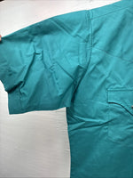 New Men’s ELY Cattleman Teal Short Sleeve Pearl Snap 16 Large X-63