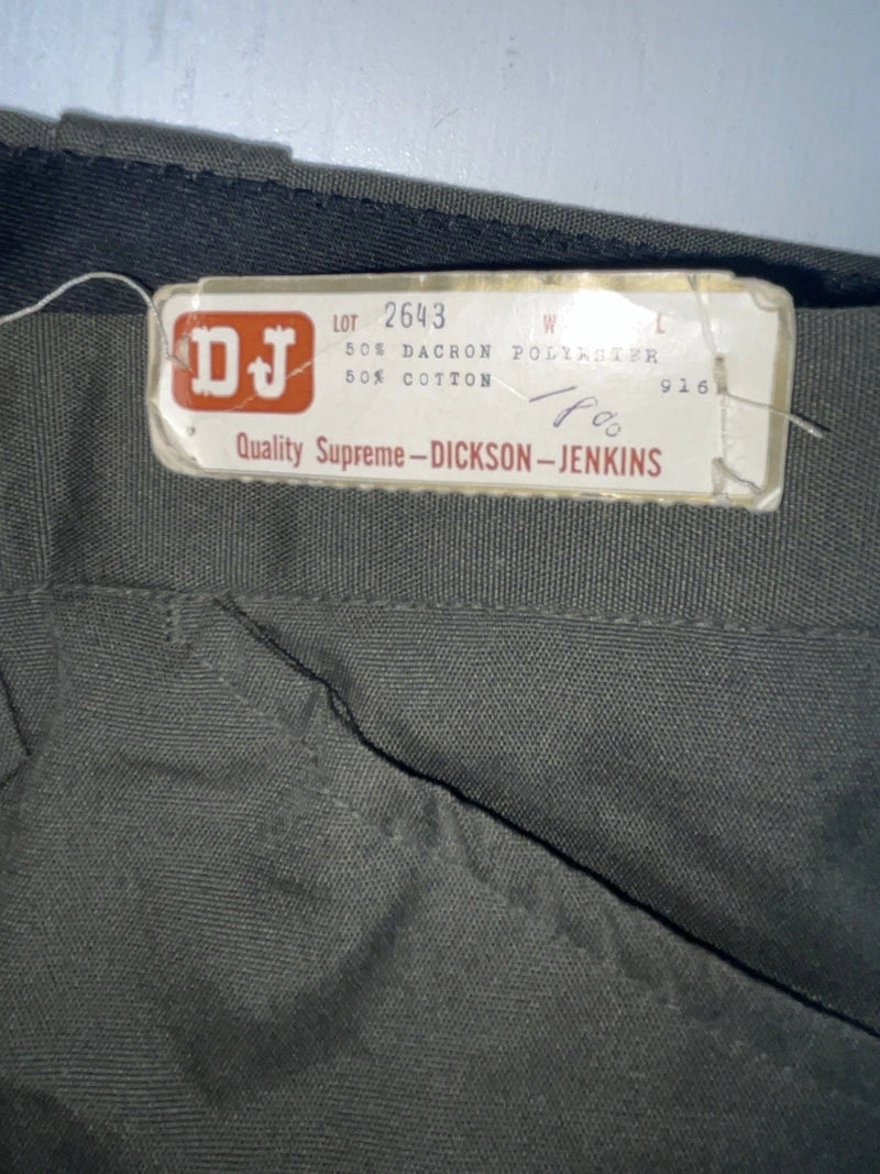 New Vintage Green Dickson Jenkins Polyester Pants #2643 ZZ-33