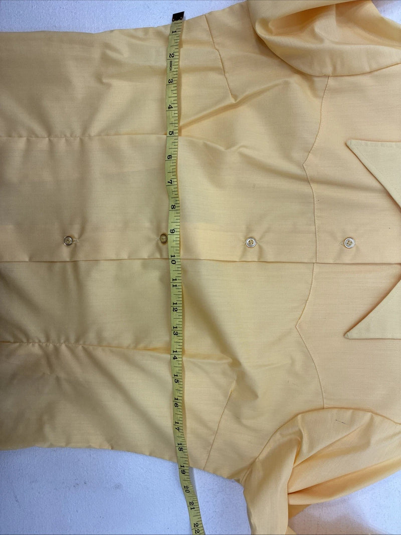 New Women’s Yellow Long Sleeve Pearl Snap Size 36 II-8