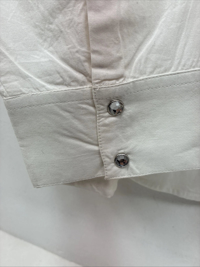 New Women’s Cumberland White Gen Long Sleeve Pearl Snap 1XL GG-88
