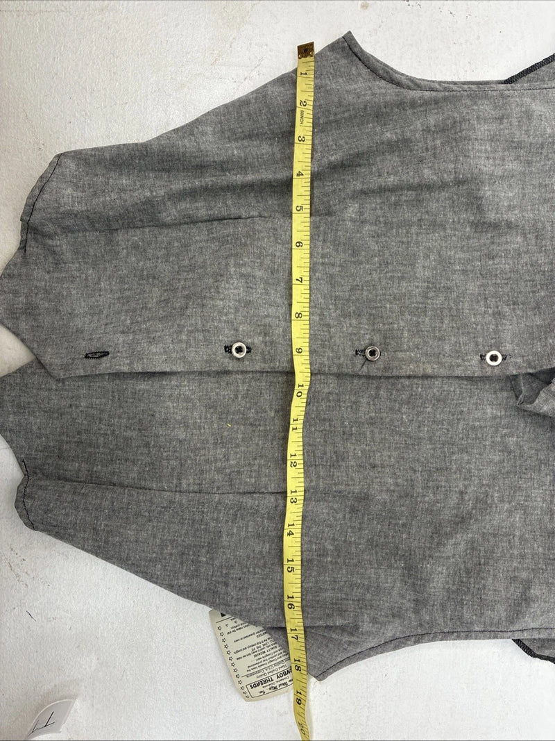 New Women’s Cowboy Threads Gray Sleeveless Button Up Size Small TT-46