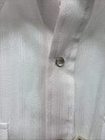 New Men’s ELY Cattleman White Designed Long Sleeve Pearl Snap 17 X. 35 XL R-34