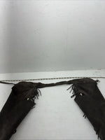 NOS Children’s Gray Show Chaps With Fringe Adjustable Waist 37” N-28