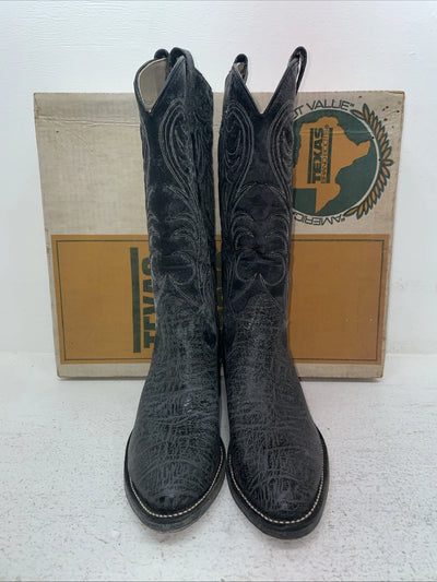 New Men’s Black Texas Brand Cowboy Boots. 6035 8.5 8 1/2 D. 3-92