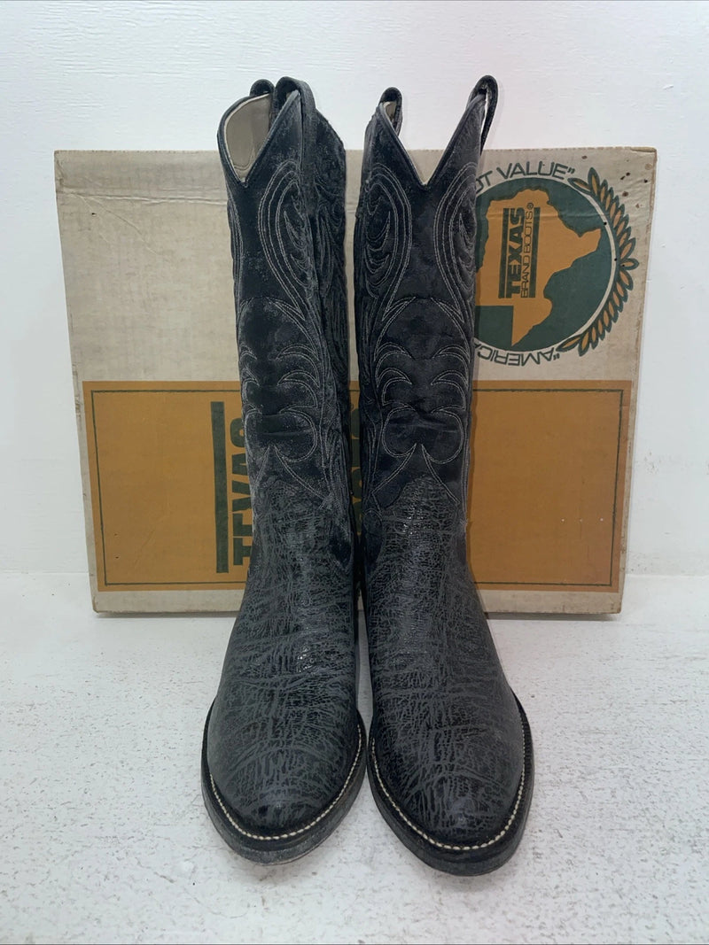 New Men’s Black Texas Brand Cowboy Boots. 6035 8.5 8 1/2 D. 3-92