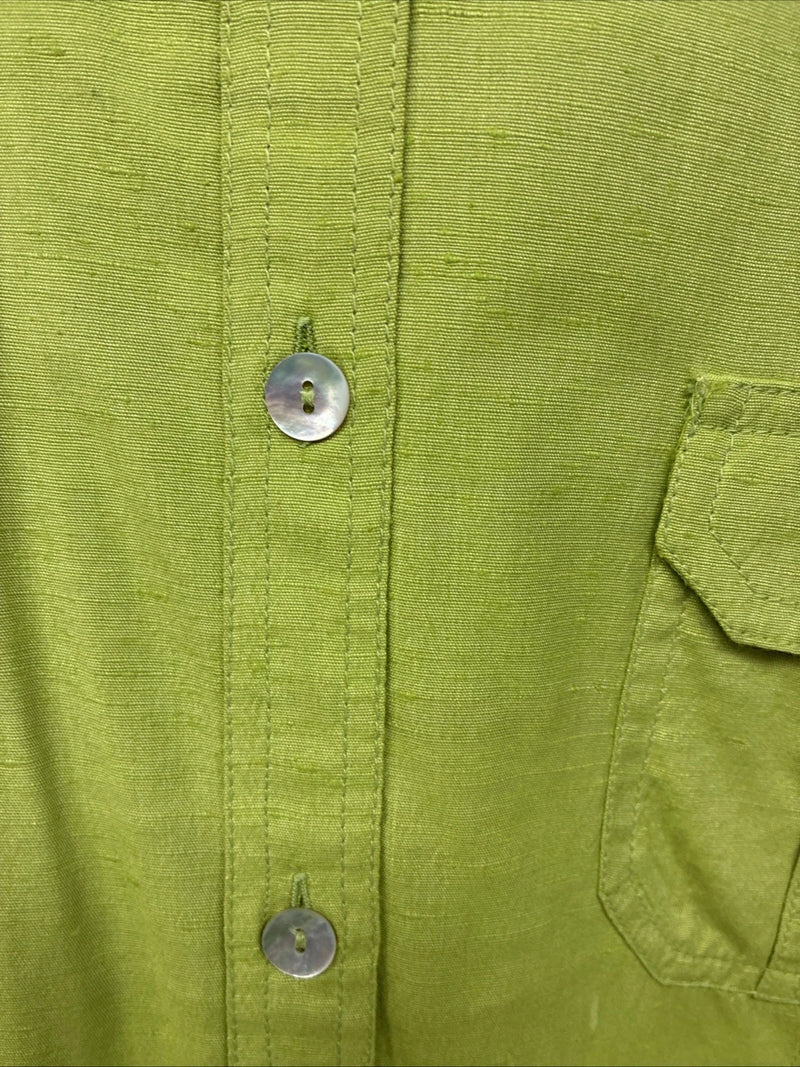 New Women’s Gordon James Green Short Sleeve Button Up Short XL II-38