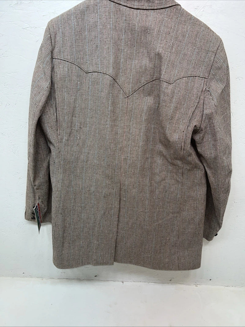 New Men’s Pioneer Wear Brown Suit Jacket 46L #12016 HH-608