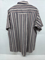 New Men’s ELY Cattleman Multiple Color Strip Short Sleeve Pearl Snap XL J-36