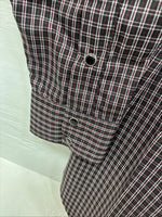 New Men’s Western Express Black Red Flannel Long Sleeve Pearl Snap 2XL F-98