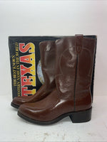 New Men’s Brown Texas Brand Cowboy Boots. 8311 11 D. 8-18