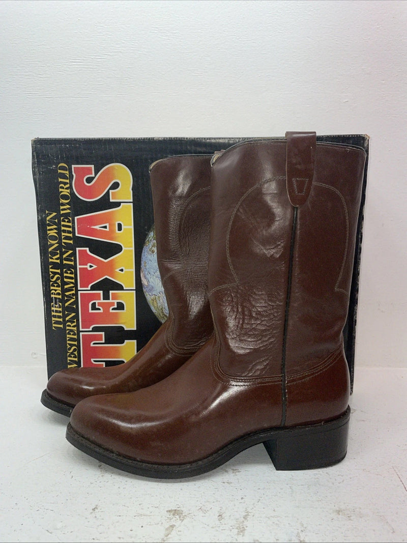 New Men’s Brown Texas Brand Cowboy Boots. 8311 11 D. 8-18