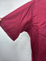 New Men’s White Horse Burgundy Short Sleeve Pearl Snap Large CC-44