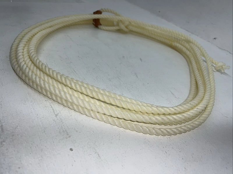 New Tough 1 White Lariat 7/16” X 30” Med Lay Rope #58-256-0-0 U-15