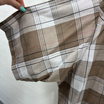 New Men’s ELY Cattleman Tan White Flannel Short Sleeve Pearl Snap 4XL E-69