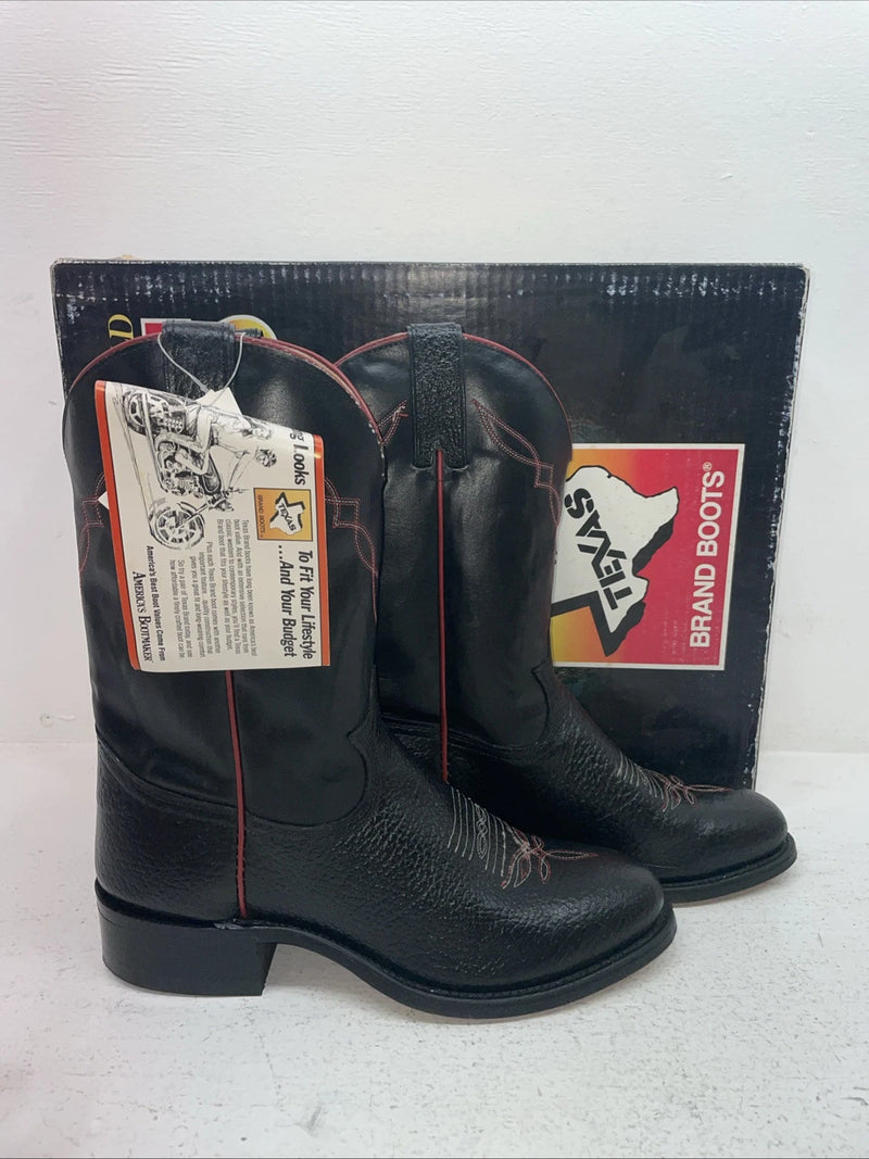 New Men’s Black Texas Brand Cowboy Boots. 5300 9.5 9 1/2 D. 5-18