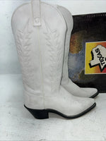 New Women’s White Texas Brand Cowboy Boots. L 198917 7 M. 18-54