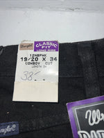 New Women’s Black Bareback Classic Fit Wrangler Jeans. 19/20x34 H-16