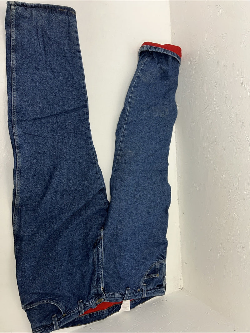 New Men’s Wrangler Rugged Wear Relaxed Fit Insulated Denim Jeans. 44x32 I-10