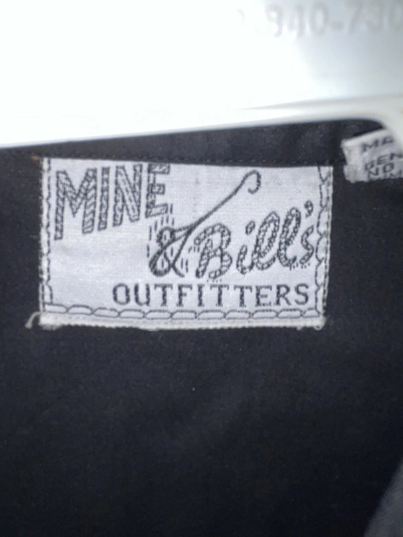 New Women’s Black Mine & Bills Outfitters Long Sleeve Button Up Shirt M 3B-28