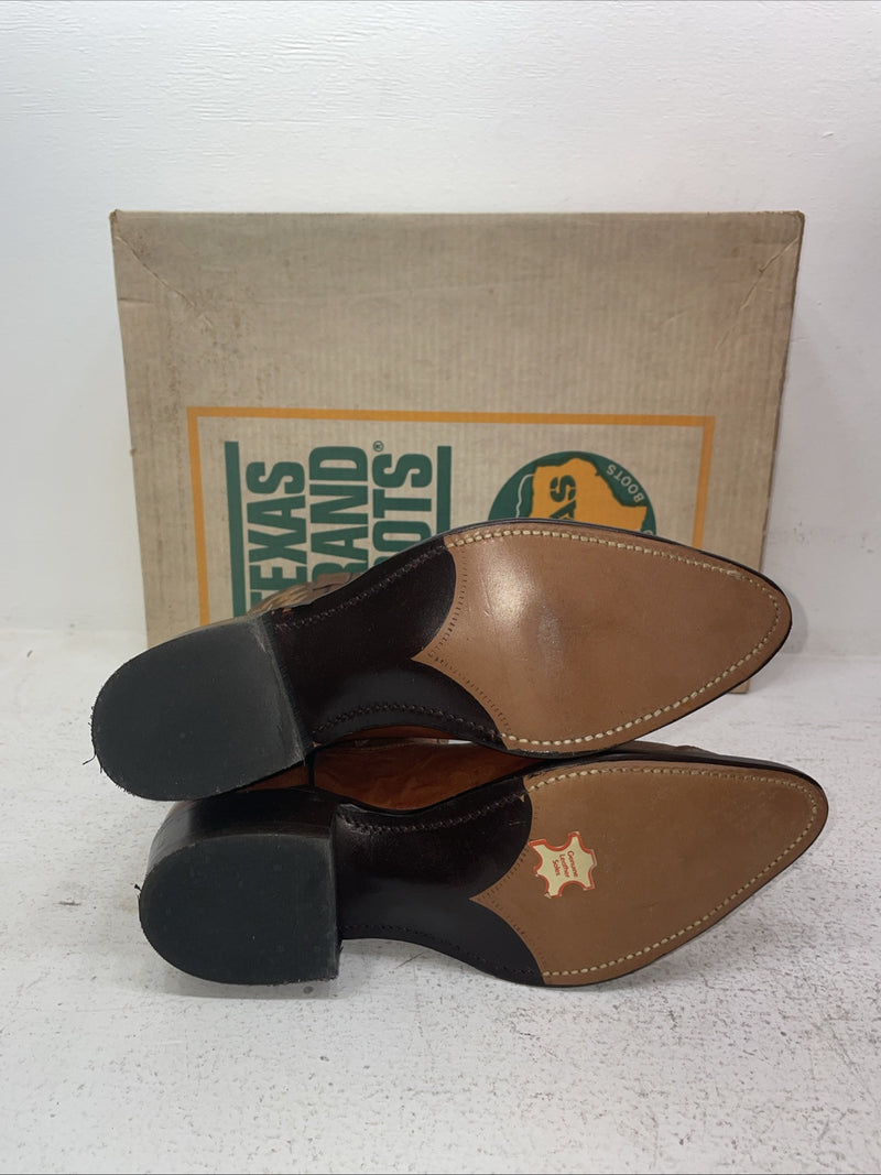 New Men’s Brown Texas Brand Cowboy Boots. 7955 8.5 8 1/2 D. 3-66