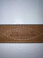 New Black Genuine Leather Badger Stitched 32” Belt #B1340 Z-174