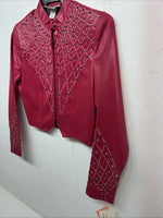 New Women’s 1849 Authentic Ranchwear Pink Western Show Short Jacket XS H-603