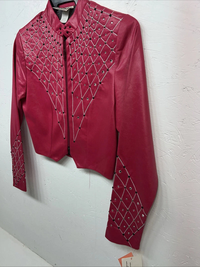 New Women’s 1849 Authentic Ranchwear Pink Western Show Short Jacket XS H-603