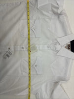 Me Women’s ELY Cattleman White Long Sleeve Pearl Snap 16.5 X 34 Large X-43