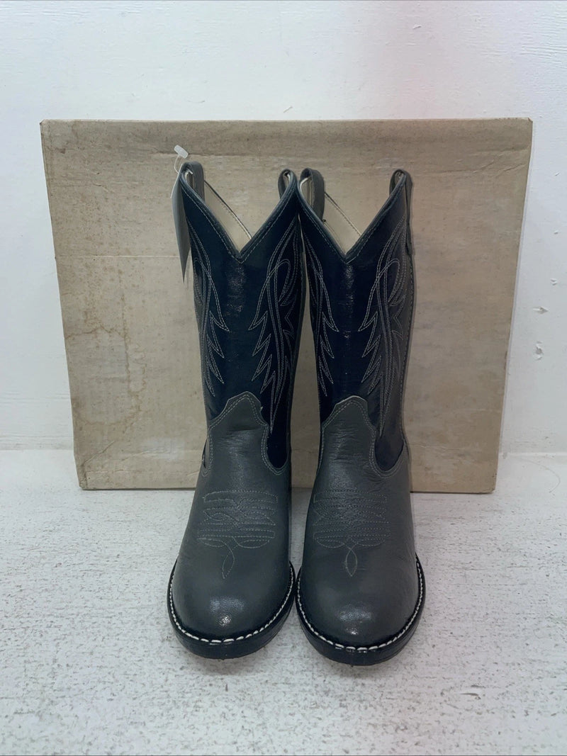 New Youth Gray Westex Cowboy Boots. B 2102 4 D. 22-96