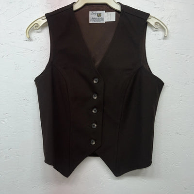New Women’s Brown Dickson Jenkins Western Show Vest 30 #7053 E-609