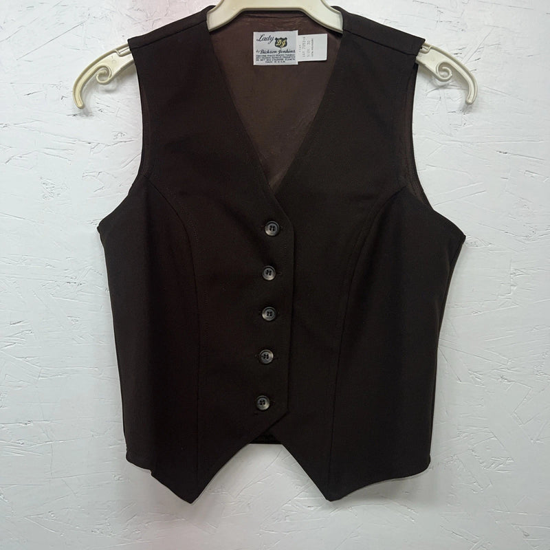 New Women’s Brown Dickson Jenkins Western Show Vest 30 #7053 E-609