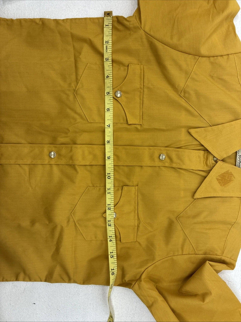 New Kids Tem Tex Yellow Long Sleeve Pearl Snap Size 12 Large LL-25