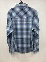 New Women’s Cumberland Blue Purple Plaid Long Sleeve Pearl Snap Size 1X TT-114