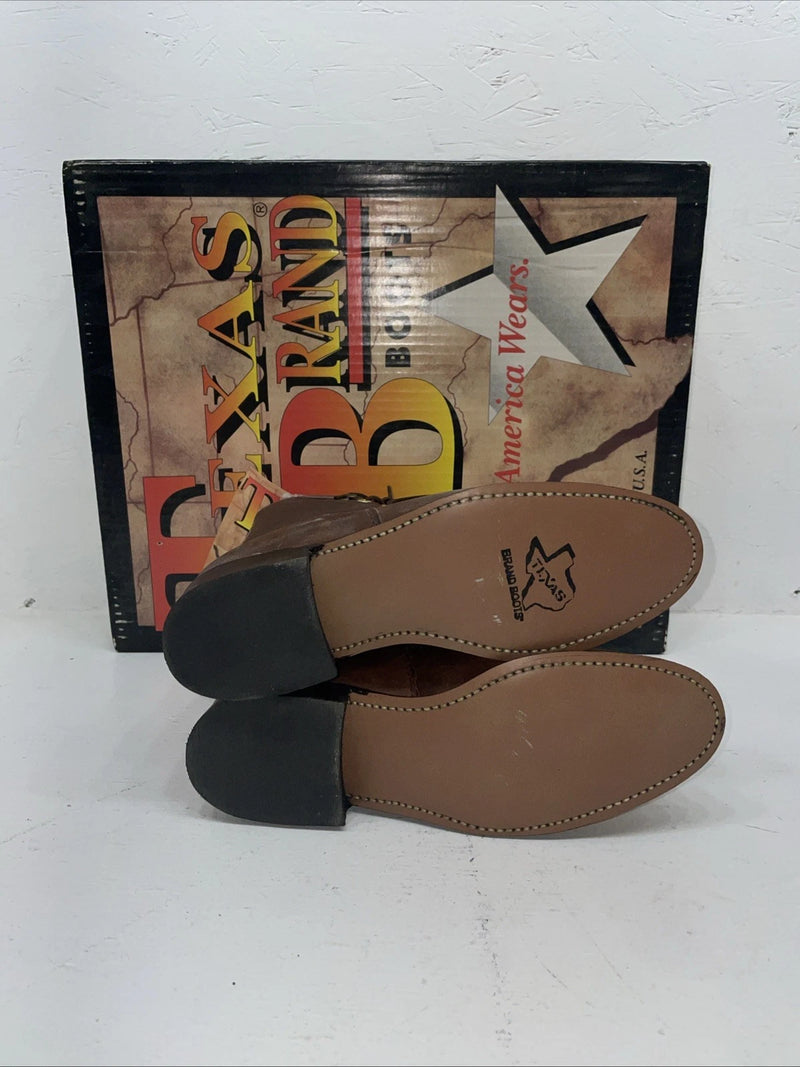 New Women’s Brown Lace Up Texas Brand Cowboy Boots. 4479 5 M. 2-42