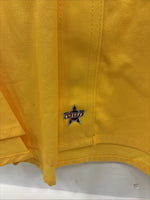 New Men’s Wrangler PBR Yellow Jean Design Long Sleeve Button Up XL O-46
