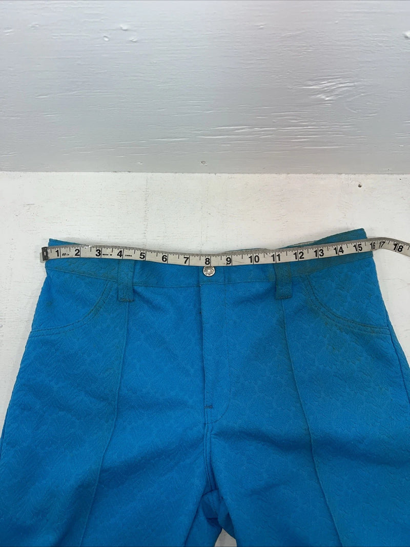 New Vintage Tem Tex Blue Polyester Pants #5450087 NN-149