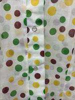 New Women’s H Bar C Polkadot Long Sleeve Pearl Snap Size 38 II-77