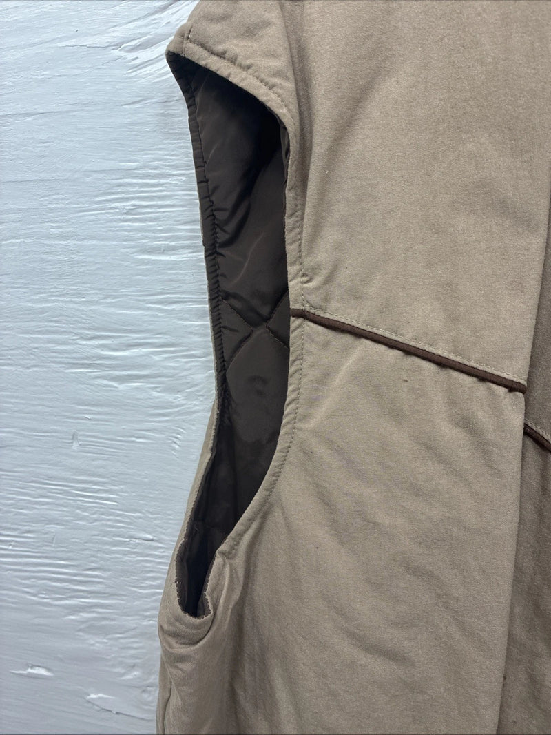 New Men’s Comfy Casuals Brown Western Design Jacket Vest XL J-56