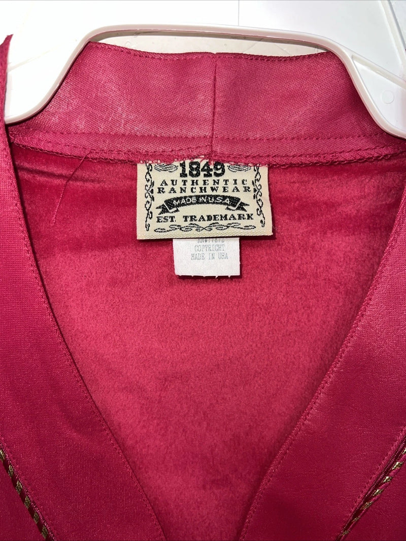 New Women’s 1849 Authentic Ranchwear Pink Western Show Vest Medium WW-73