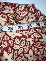 New Women’s Red Floral Tem Tex Long Sleeve Button Up Shirt #7144 3B-95