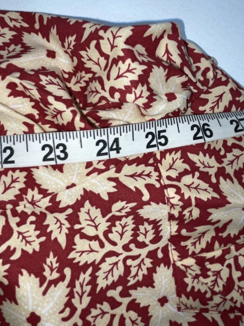 New Women’s Red Floral Tem Tex Long Sleeve Button Up Shirt #7144 3B-95