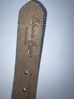New Black Genuine Leather Blazin Roxx Silver Bling Cross M Belt #N3510401 Z-76