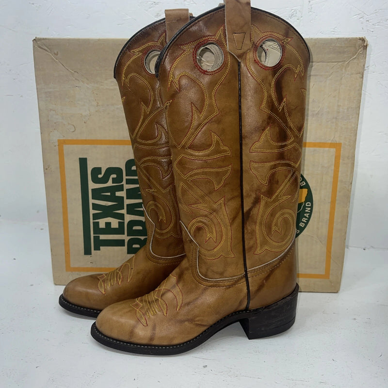 New Women’s Brown Texas Brand Cowboy Boots. L195 5.5 5 1/2 M. 20-38