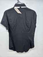 New Women’s Panhandle Slim Black Short Sleeve Pearl Snap Medium TT-23