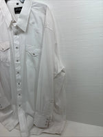 New Men’s White Horse White Long Sleeve Pearl Snap 3XL E-60